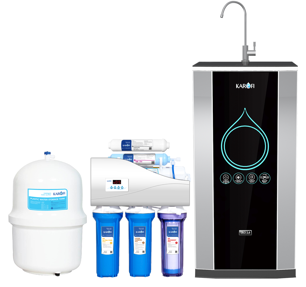 Máy lọc nước Karofi thông minh iRO 2.0, 6 cấp
