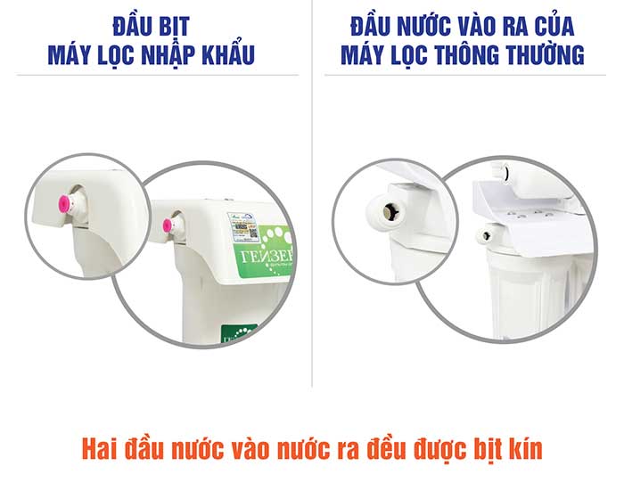 Máy lọc Geyser Ecotar 4 mới được hút chân không bịt kín 2 đầu