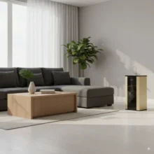 Phối cảnh lắp đặt máy KG100HG lắp đặt ở phòng khách sang trọng