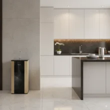 Phối cảnh máy Kangaroo KG100HG lắp đặt cạnh bếp ăn