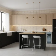 Phối cảnh máy KG01G4 tại bếp ăn sang trọng