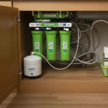 Phối cảnh máy KG110 lắp đặt tại gầm bếp
