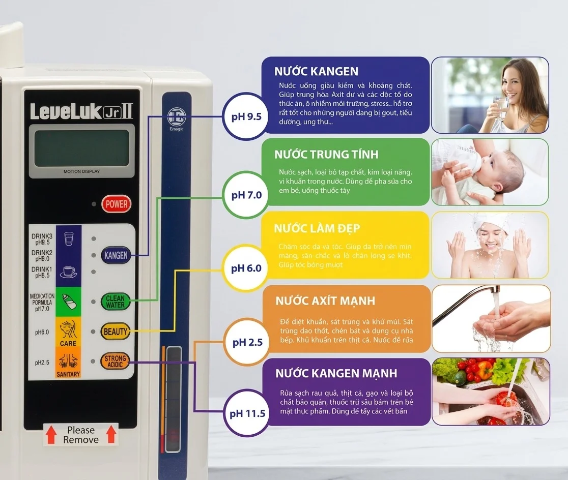 Tạo ra 5 loại nước chức năng