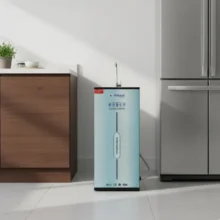 Phối cảnh lắp đặt máy lọc nước Titako 3016 tại khu vực bếp ăn sang trọng