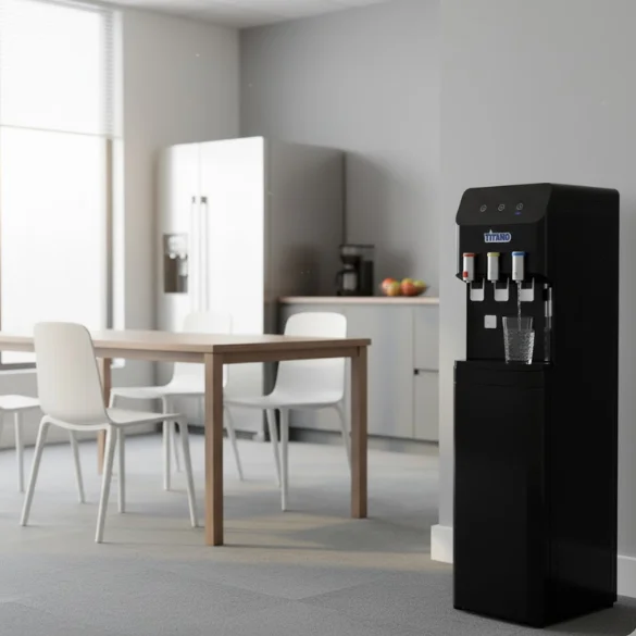 Phối cảnh lắp đặt máy lọc nước Titako 5016U tại khu vực bếp ăn