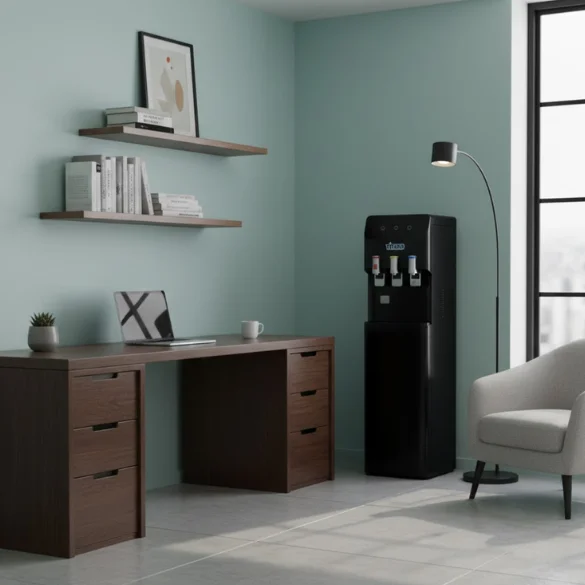 Phối cảnh lắp đặt máy lọc nước Titako 5016U tại khu vực làm việc