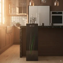 Phối cảnh sản phẩm được lắp đặt tại bếp ăn vào buổi sáng
