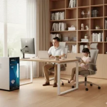 Mô phỏng lắp đặt máy Aquatita 3017 đặt tại bàn làm việc