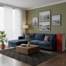 Phối cảnh máy Titako đặt tại phòng khách