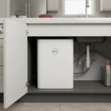 Phối cảnh AOSmith S600 tại gầm bếp