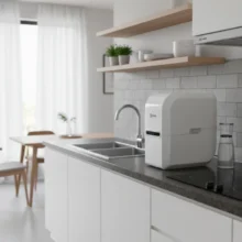 Phối cảnh AOSMith G1 lắp đặt tại bếp ăn sang trọng