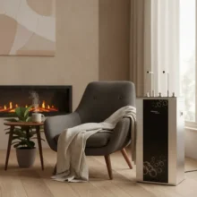 Phối cảnh lắp đặt máy KG100HK lắp đặt tại phòng khách sang trọng