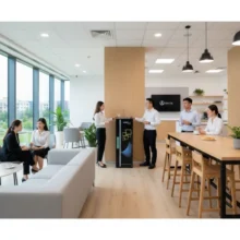 Phối cảnh máy Aquatita B1 được lắp đặt thực tế tại khu vực nghỉ ngơi của nhân viên