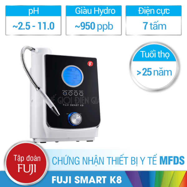Máy lọc nước ion kiềm Fuji Smart K8