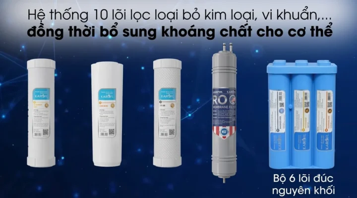 Hệ thống 10 lõi lọc Smax mạnh mẽ