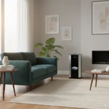 Phối cảnh lắp đặt máy Karofi ERO100 tại phòng khách sang trọng
