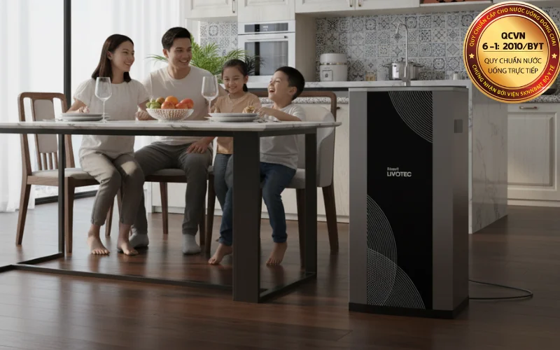 Nguồn nước sau khi lọc đạt chuẩn kiểm nghiệm của BYT