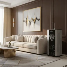 Phối cảnh lắp đặt máy Livotec LRA107 tại phòng khách