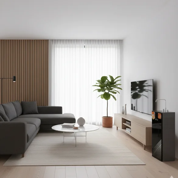 Phối cảnh lắp đặt máy Karofi Livotec 600 ở phòng khách