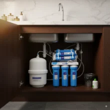 Phối cảnh máy ERO80 lắp đặt gầm bếp sang trọng