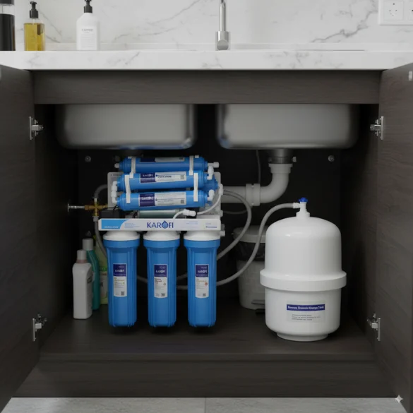 Phối cảnh máy Karofi ERO80 lắp đặt tại bếp