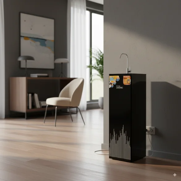 Phối cảnh máy Karofi Livotec 110 đặt tại không gian làm việc