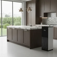 Phối cảnh máy Karofi Livotec 510 lắp đặt tại không gian bếp sang trọng