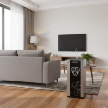 Phối cảnh máy Karofi Livotec LRA90 lắp đặt tại phòng khách