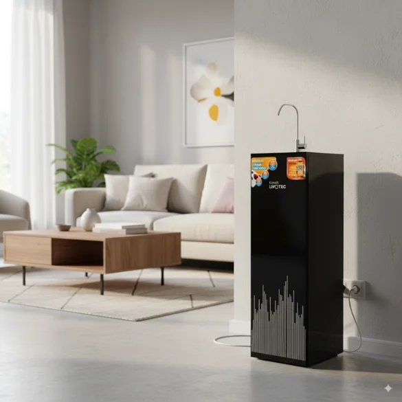 Phối cảnh máy Karofi Livotec đặt tại phòng khách