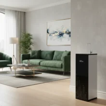 Phối cảnh máy Livotec 510 lắp đặt tại phòng khách hiện đại
