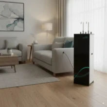 Phối cảnh máy Livotec 612 được lắp đặt tại phòng khách sang trọng