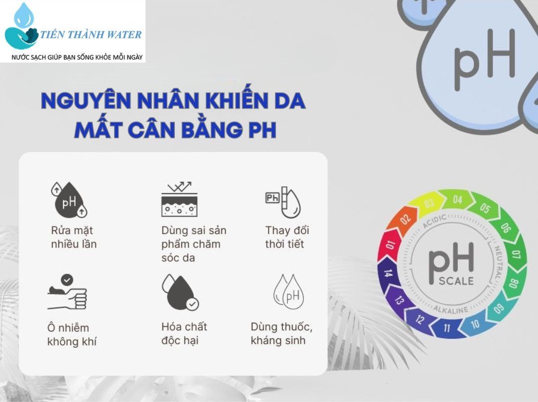 nguyên nhân gây mất cân bằng ph trên da