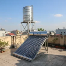 Phối cảnh máy nước nóng năng lượng măyj trời 160l tiết kiệm chi phí