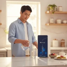 Phối cảnh máy Titako HD500G đặt tại bàn ăn
