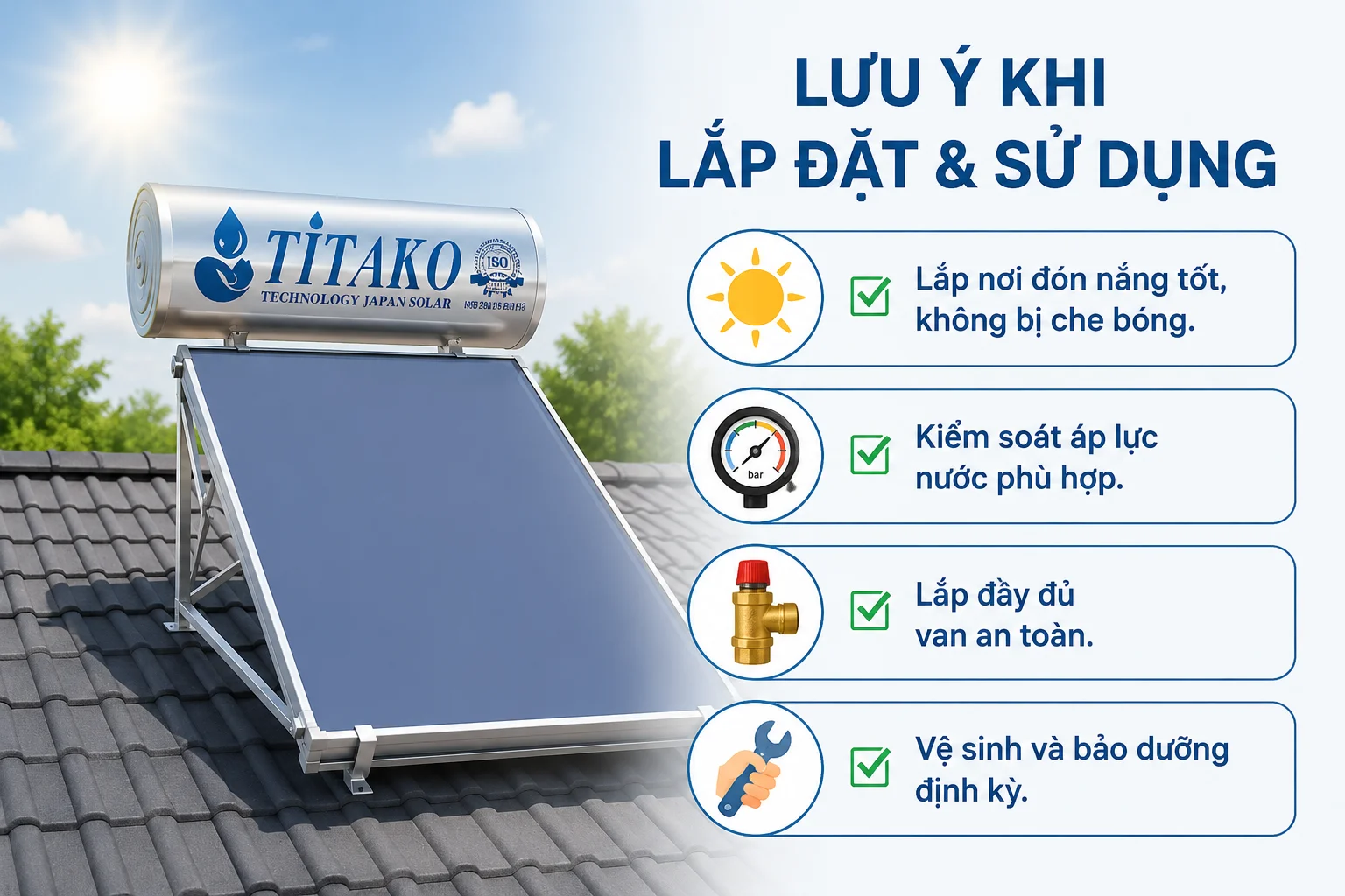 Lưu ý lắp đặt và sử dụng