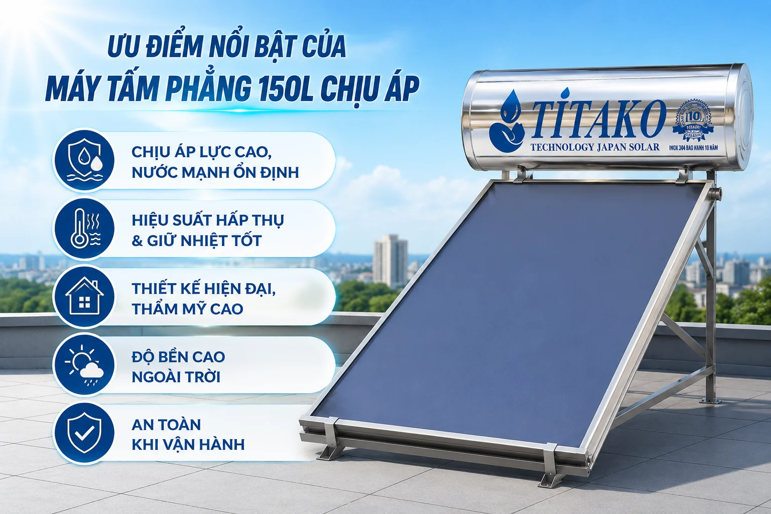 Ưu điểm của máy tấm phẳng 150L chịu áp