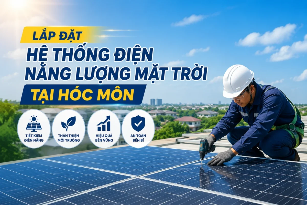 Lắp đặt hệ thống điện năng lượng mặt trời cho khách hàng tại Hốc Môn