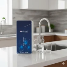 Phối cảnh máy lọc nước Titako A8 lắp đặt nhỏ gọn