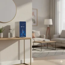 Phối cảnh lắp đặt máy lọc nước Titako A8 lắp đặt tại khu vực bàn nhỏ gọn