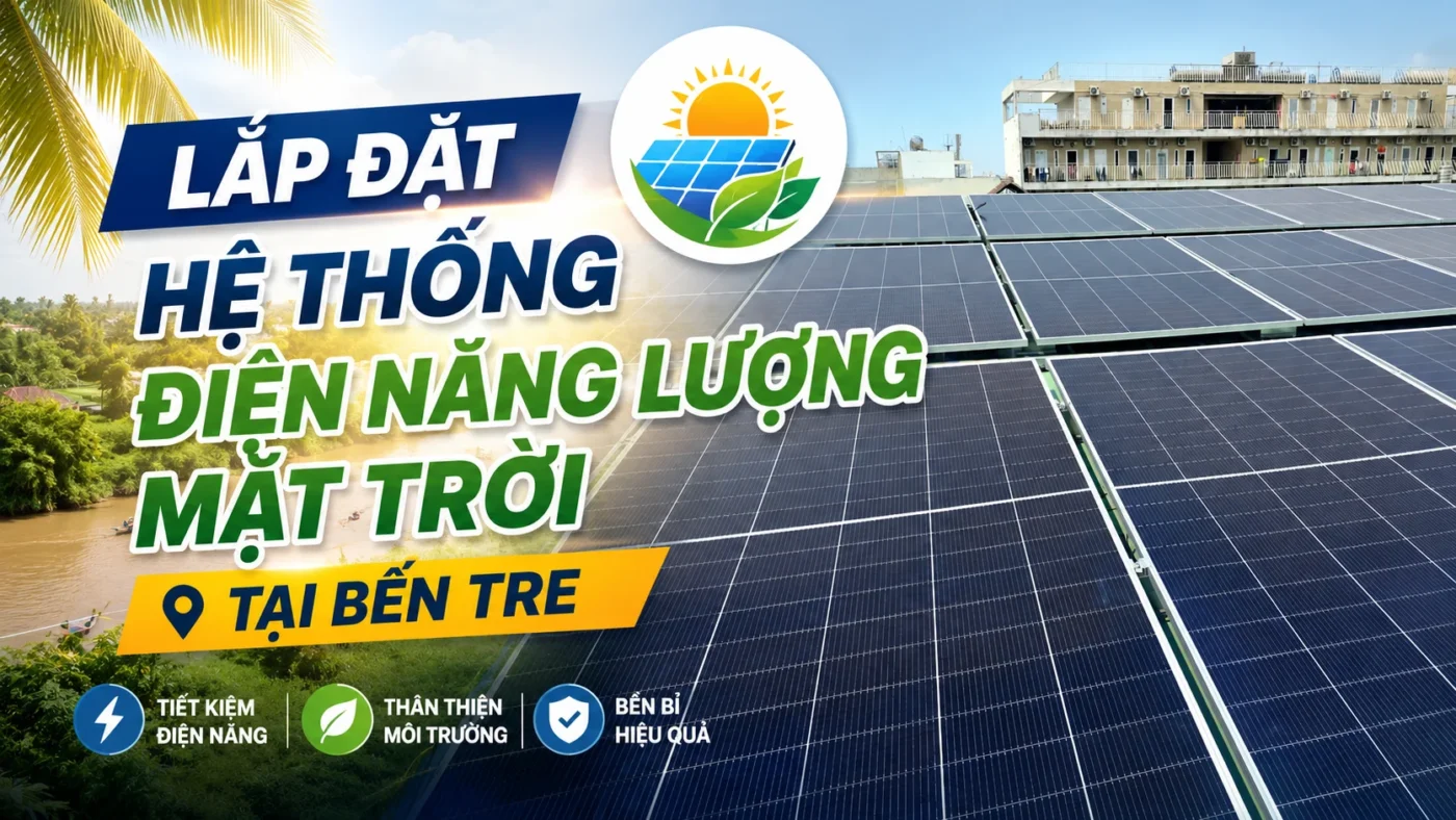 Lắp đặt hệ thống điện năng lượng mặt trời cho khách hàng tại  Bến Tre