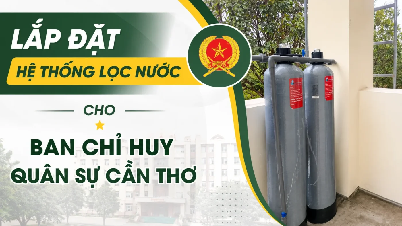 Bàn giao bộ lọc nước sinh hoạt cho bộ chỉ huy quân sự Cần Thơ