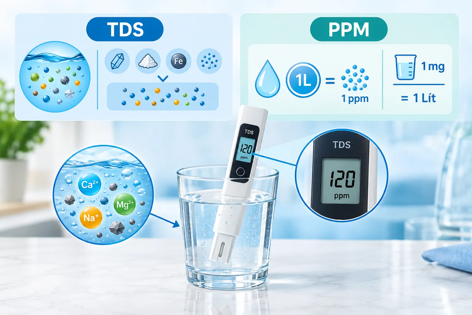 Phân biệt PPM và TDS