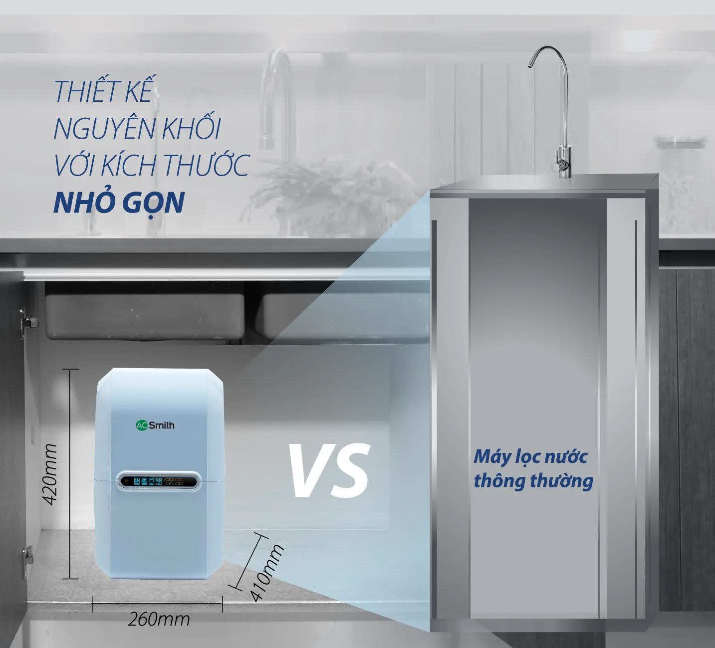 Thiết kế nguyên khối với kích thước nhỏ gọn