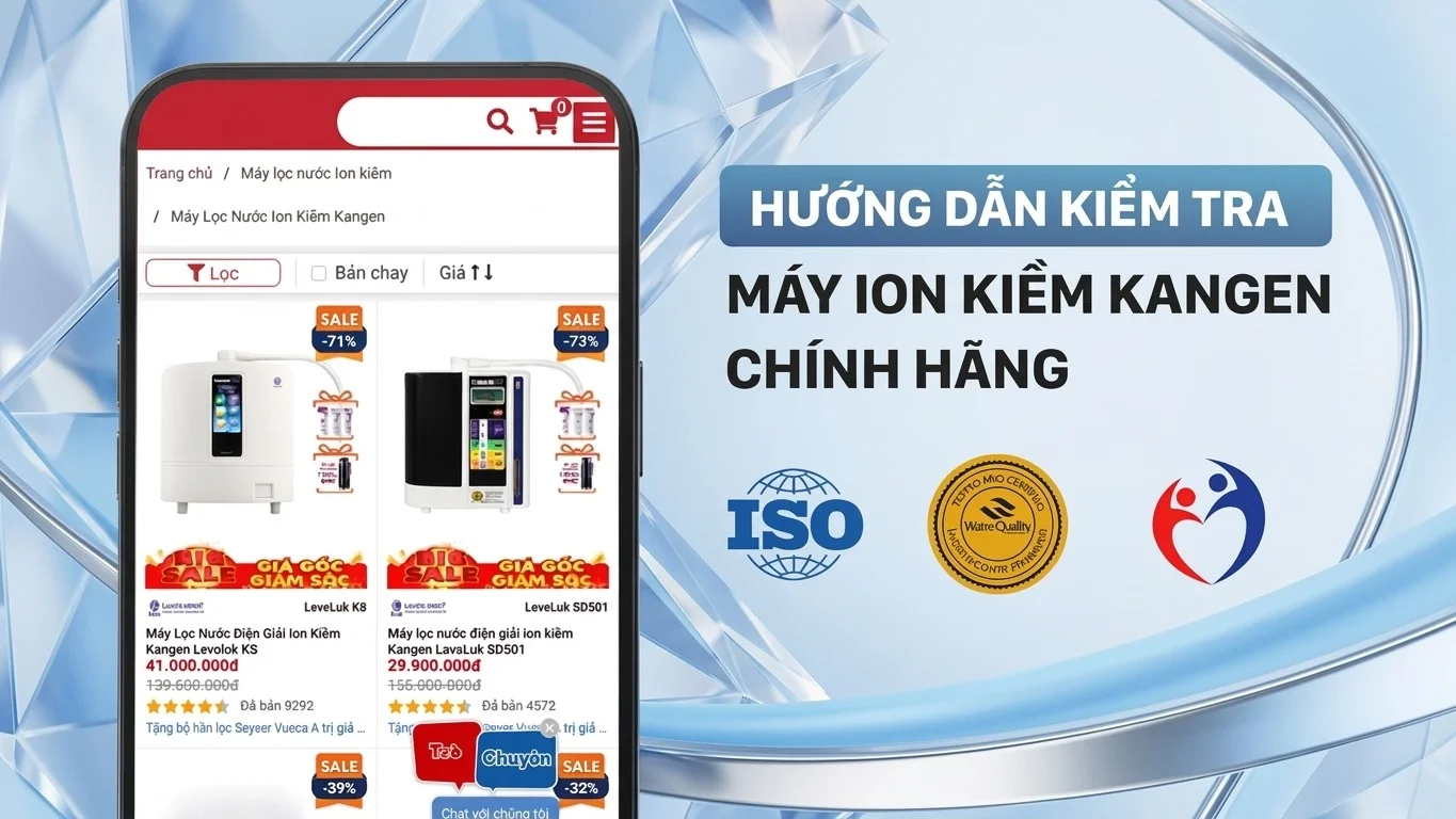 Cách nhận biết máy lọc nước Kangen K8 chính hãng