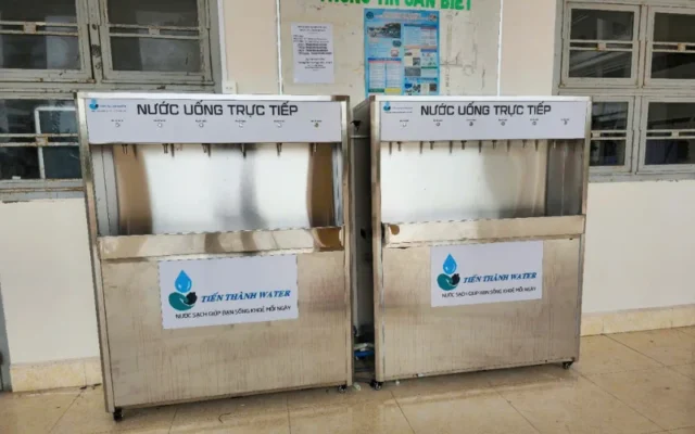 Công trình thực hiện hệ thống lọc nước uống trực tiếp tại trường học ở Tiền Giang