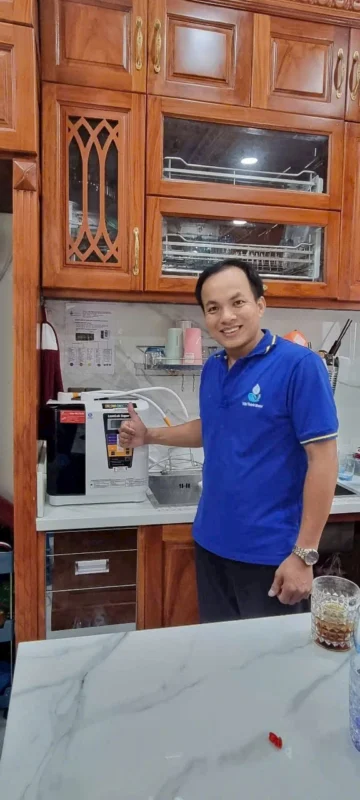 Lắp đặt máy Kangen Leveluk Suprer SD501 tại nhà anh Tiến 