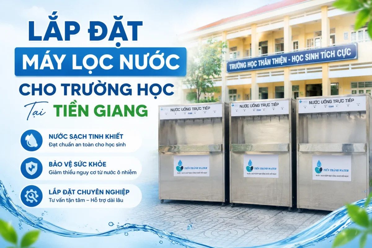 Bàn giao hệ thống lọc nước uống cho trường học tại Tỉnh Tiền Giang