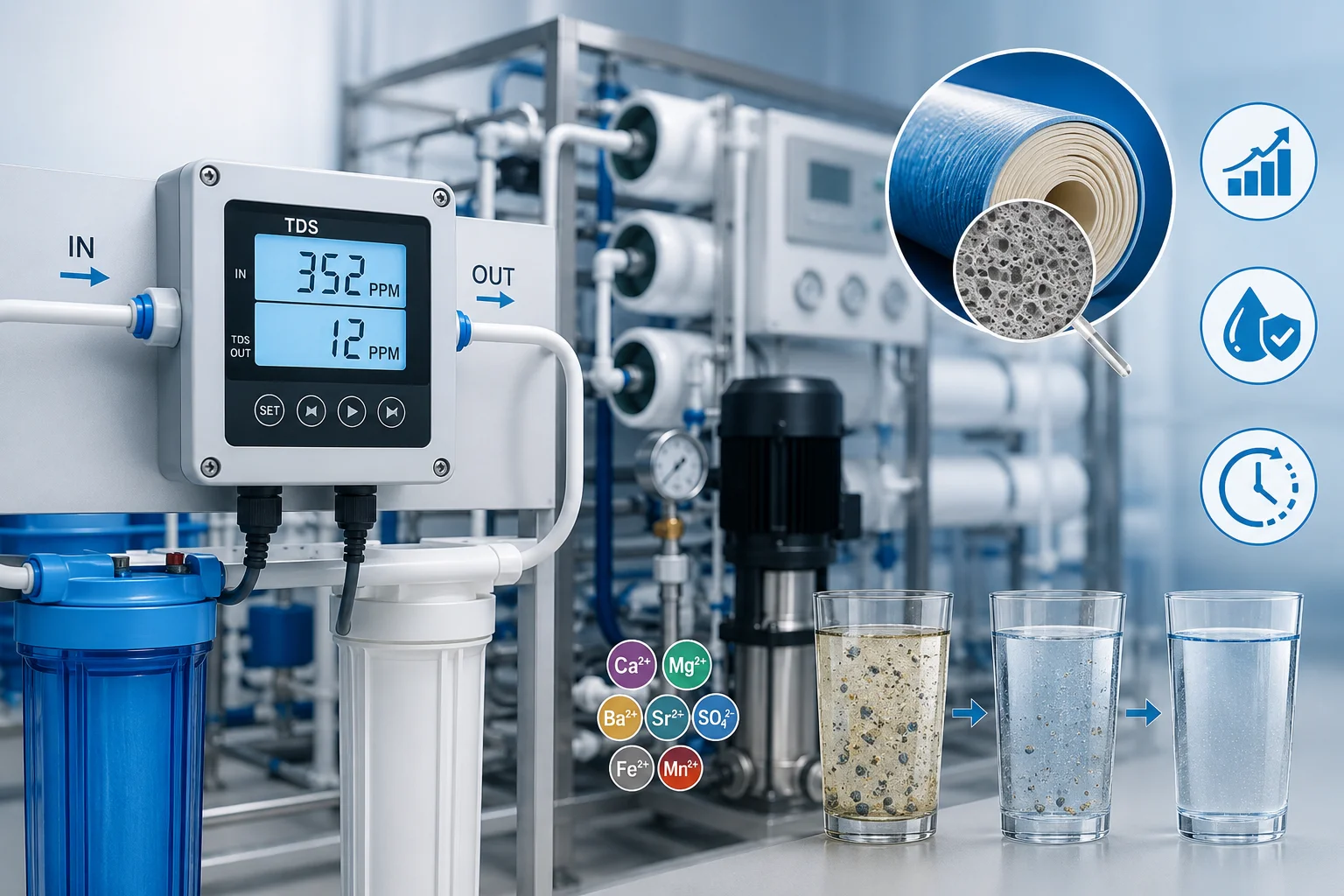 Tầm quan trọng của kiểm soát TDS trong hệ thống RO