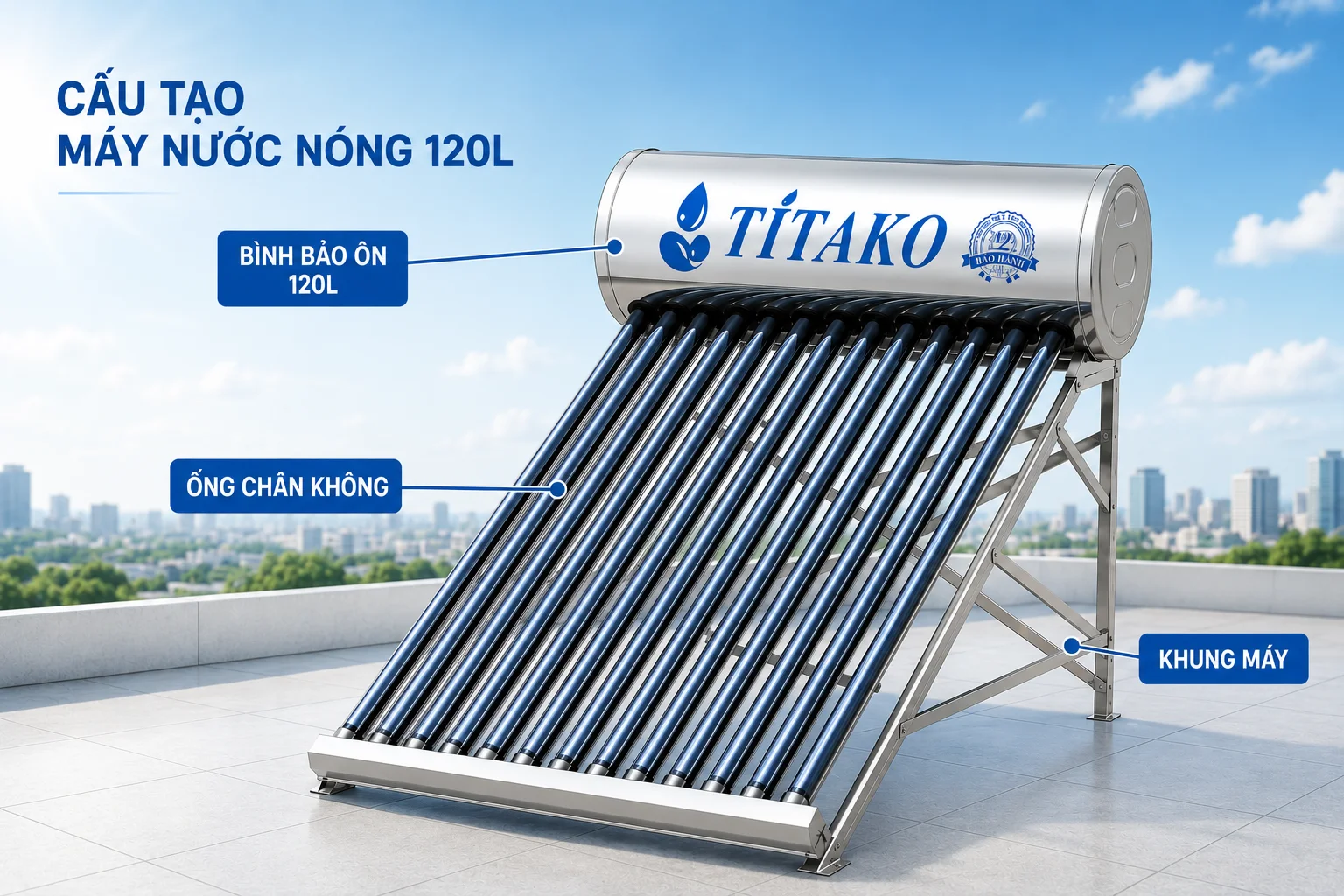 Cấu tạo của máy nước nóng 120L