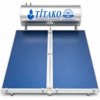 Máy nước nóng năng lượng mặt trời Titako tấm phẳng chịu áp 300L chân nhôm